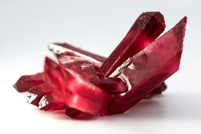 Red ruby crystal